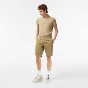 Lacoste Slim Fit Stretch βαμβακερα Bermuda Μπεζ | RY0825617