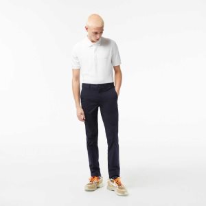 Lacoste Slim Fit Stretch βαμβακερα Chinos σκουρο μπλε μπλε | KO0349186