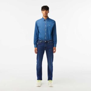 Lacoste Slim Fit Stretch βαμβακερα Denim μπλε | QM1397624