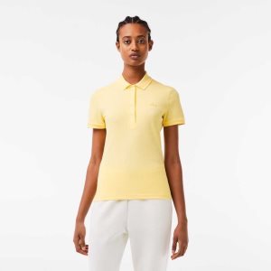 Lacoste Slim Fit Stretch βαμβακερα Pique κίτρινα | CQ0251974