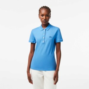 Lacoste Slim Fit Stretch βαμβακερα Pique μπλε | EW8670542