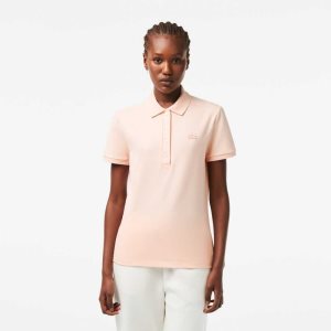 Lacoste Slim Fit Stretch βαμβακερα Pique ανοιχτο ροζ | KC6940278