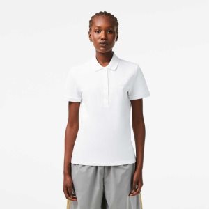 Lacoste Slim Fit Stretch βαμβακερα Pique ασπρα | OV1528074