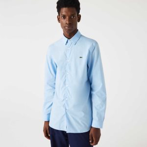Lacoste Slim Fit Stretch βαμβακερα Poplin μπλε | GW6914583