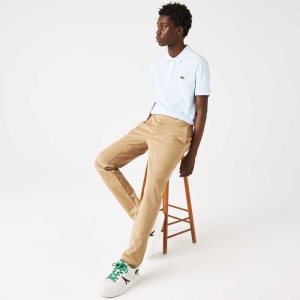 Lacoste Slim Fit Stretch βαμβακερα Μπεζ | VQ8156493