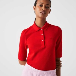 Lacoste Slim Fit Supple βαμβακερα κοκκινα | ZA8319627