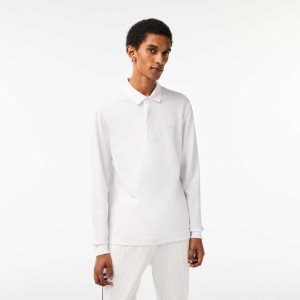 Lacoste Smart Paris long sleeve stretch cotton ασπρα | NF3960185