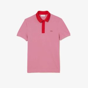 Lacoste Smart Paris with cotton Petit Pique ροζ κοκκινα | AC2791650