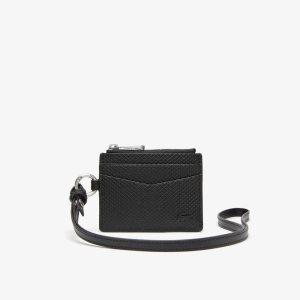 Lacoste Snap Hook Card Holder μαυρα | JO1934856
