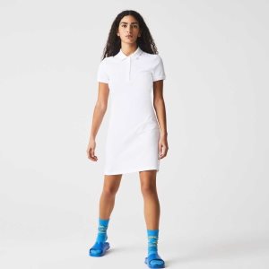 Lacoste Stretch βαμβακερα Pique Polo ασπρα | DC4518907