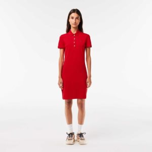 Lacoste Stretch βαμβακερα Pique Polo κοκκινα | PW0947286