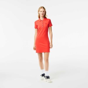 Lacoste Stretch βαμβακερα Pique Polo πορτοκαλι | VH9714280