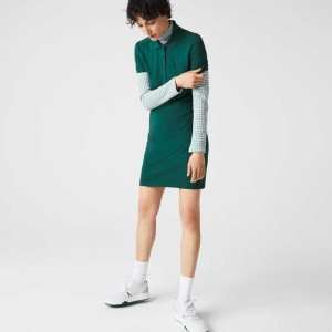 Lacoste Stretch βαμβακερα Pique Polo πρασινο | XC3672810