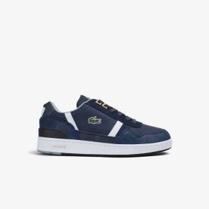 Lacoste T-Clip δερματινα and σουετ μπλε ασπρα | VU3058496