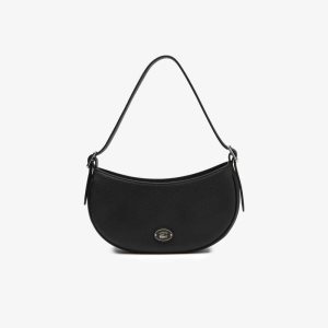 Lacoste Top Grain δερματινα Halfmoon μαυρα | VD9730428