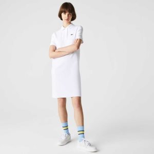 Lacoste Trumpet Sleeve Pique Polo ασπρα | CO0952461