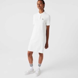 Lacoste Trumpet Sleeve Pique Polo ασπρα | VC5093472