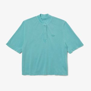 Lacoste Tunisian Neck Organic βαμβακερα Pique μπλε | PO2963084