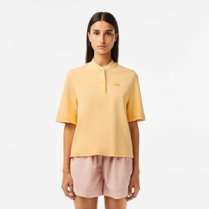 Lacoste Tunisian Neck Organic βαμβακερα Pique κίτρινα | UG0827639