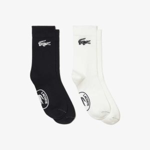 Lacoste Two-Pack French Made Organic βαμβακερα ασπρα σκουρο μπλε μπλε | AP7341682