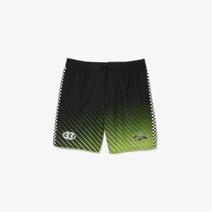 Lacoste Two-Tone Checkerboard Print μαυρα κίτρινα | JC1543609
