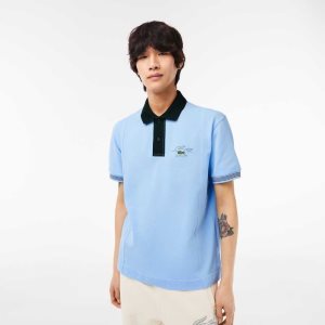 Lacoste Two-Tone Organic βαμβακερα μπλε πρασινο | JS7059214