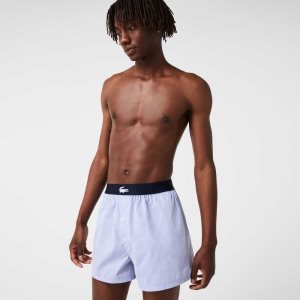Lacoste Ultra-Soft βαμβακερα Boxer 3-Pack σκουρο μπλε μπλε μπλε | NZ5736218