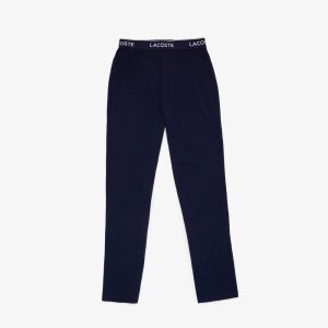 Lacoste Ultra-Soft βαμβακερα Jersey Pajama Bottoms σκουρο μπλε μπλε | XP1903254