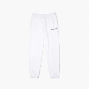 Lacoste Unbrushed Flannel Joggers ασπρα | OW9463278