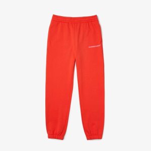 Lacoste Unbrushed Flannel Joggers πορτοκαλι | DV4708931