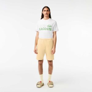 Lacoste Unbrushed Organic βαμβακερα Fleece κίτρινα | IL8730695