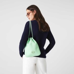Lacoste Vertical Grained δερματινα Shoulder Pouch γκρι | QC4850927