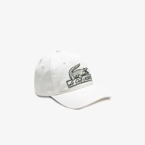 Lacoste Vintage Croc Print ασπρα | XO8362479