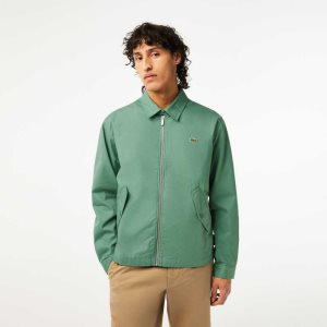 Lacoste Zippered Organic βαμβακερα Gabardine Χακί πρασινο | EB1257983