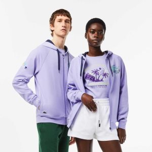 Lacoste Αθλητικά Miami Open Edition Hoodie μωβ | RB7384910