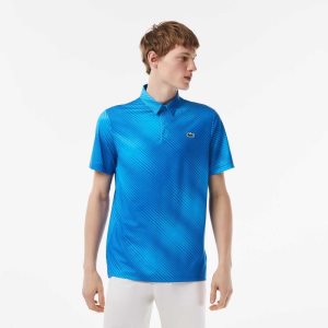 Lacoste Γκολφ Printed Recycled Polyester μπλε | WI1465392