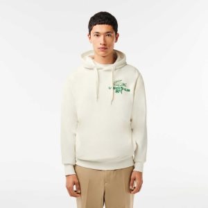 Lacoste Γκολφ Relaxed Fit Hoodie ασπρα | PS6159823