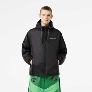 Lacoste Καπιτονέ Κουκουλοφόρος μαυρα | BJ7192350