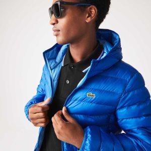 Lacoste Καπιτονέ Κουκουλοφόρος μπλε | ZG2157960