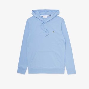 Lacoste Κουκουλοφόρος βαμβακερα Jersey Sweatshirt μπλε | FL5617902
