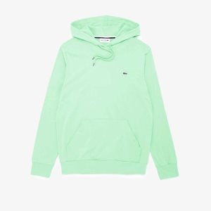 Lacoste Κουκουλοφόρος βαμβακερα Jersey Sweatshirt ανοιχτο πρασινο | MU8710452
