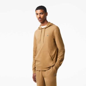 Lacoste Κουκουλοφόρος βαμβακερα Jersey Sweatshirt καφε | OH6504238