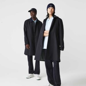 Lacoste Μαλλί Blend Ευθεία Fit σκουρο μπλε μπλε | HE4538972
