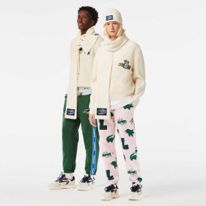 Lacoste Πλευρωτός Μαλλί Beanie And Scarf Gift Set ασπρα | GR8071452