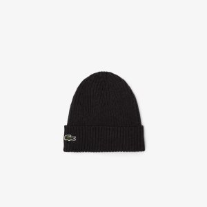 Lacoste Πλευρωτός Μαλλί Beanie γκρι | TE6347018