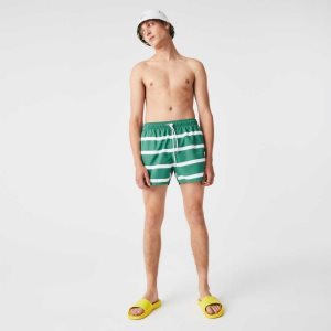 Lacoste Ριγέ And Embroidered Light πρασινο ασπρα | WI6091825