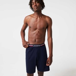 Lacoste Ριγέ-waist Long Boxer Briefs σκουρο μπλε μπλε | AB9750268