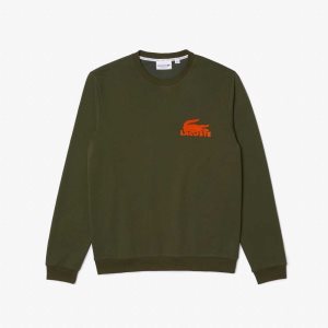 Lacoste βαμβακερα Fleece Lounge Χακί πρασινο πορτοκαλι | PY4519307