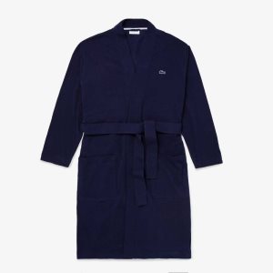 Lacoste βαμβακερα Jersey Bathrobe σκουρο μπλε μπλε | BW1936204