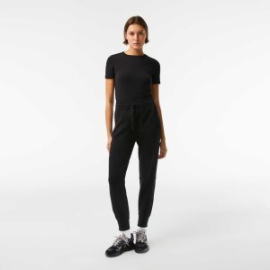Lacoste βαμβακερα Jersey Trackpants μαυρα | CZ0329546